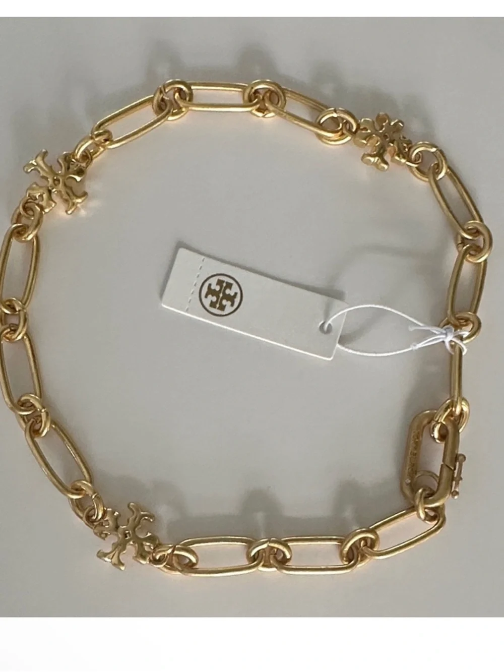Tory Burch Gold Tone Roxanne Link Chunky Necklace NWT $179